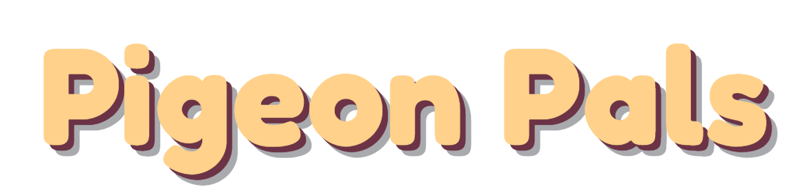 Pigeon Pals wordmark, gold on transparent
